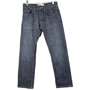 Topman Blue Slim Straight Jeans